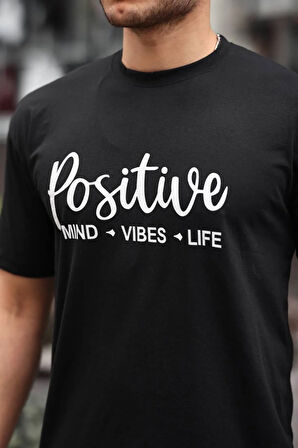 Positive Baskılı Oversize Tişört