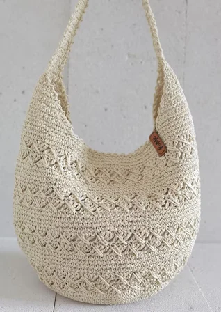 Pouch Hasır Örme Omuz Çantası