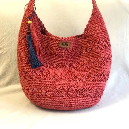Pouch Hasır Örme Omuz Çantası