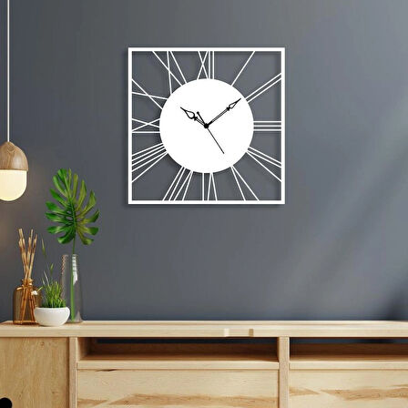 Beyaz Modern Dekoratif dekor Saat 
