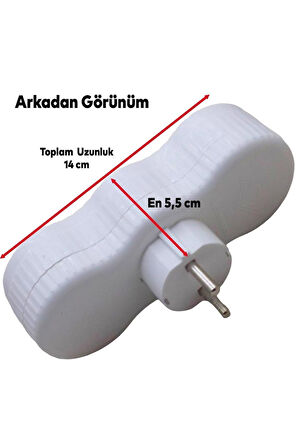 3'lü Topraklı Çoklu Grup Priz Golyat Çoğaltma Üçlü Fiş Piriz