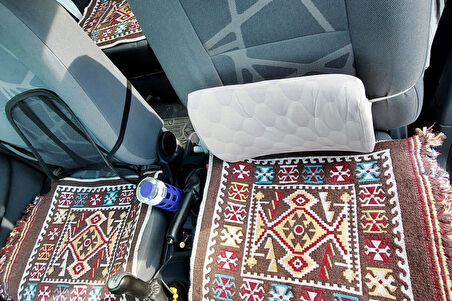 Pratik Oto Koltuk Kilim Seti • 3 Parça • Makine Dokuma • Akrilik & Polyester • Saçaklı
