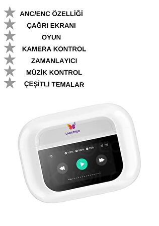 Huawei Pura 70 UltraUyumlu Pro Anc Dokunmatik Dijital Ekranlı ENC/ANC Bluetooth Kulaklık