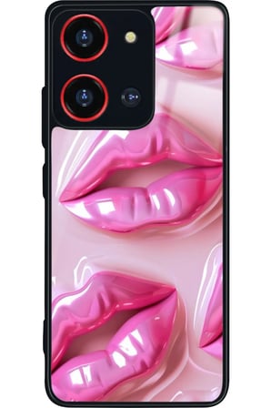 Reeder S19 Max Pro S 108 MP (Zoom) Uyumlu Pembe Dudak Tasarımlı Parlak Silikon Kılıf