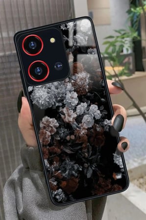 Reeder S19 Max Pro S 108 MP (Zoom) Uyumlu Beyaz Çiçek Tasarımlı Parlak Silikon Kılıf