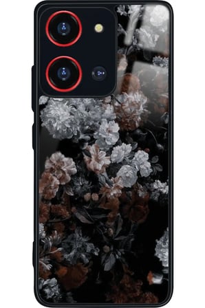 Reeder S19 Max Pro S 108 MP (Zoom) Uyumlu Beyaz Çiçek Tasarımlı Parlak Silikon Kılıf