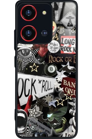 Reeder S19 Max Pro S 108 MP (Zoom) Uyumlu Poster Tasarımlı Parlak Silikon Kılıf