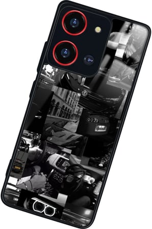 Reeder S19 Max Pro S 108 MP (Zoom) Uyumlu Araba Posteri Tasarımlı Parlak Silikon Kılıf