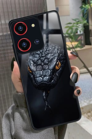 Reeder S19 Max Pro S 108 MP (Zoom) Uyumlu Yılan Tasarımlı Parlak Silikon Kılıf