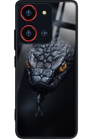 Reeder S19 Max Pro S 108 MP (Zoom) Uyumlu Yılan Tasarımlı Parlak Silikon Kılıf