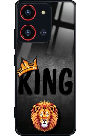 Reeder S19 Max Pro S 108 MP (Zoom) Uyumlu Aslan - King Tasarımlı Parlak Silikon Kılıf