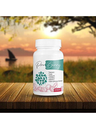Proberry 30 Kapsül (Probiyotik, Turna Yemişi Ekstresi, Kuersetin Ve Inülin Içeren Gıda Takviyesi)