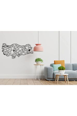 Geometri Türkiye Haritası Duvar Dekoru