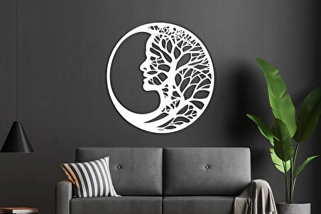 Beyaz Soyut Kadın dekor tablo 