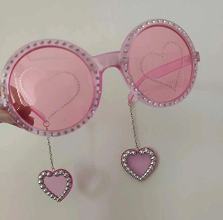 Eğlenceli Kalp Zincirli Parti Gözlüğü