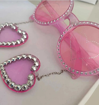 Eğlenceli Kalp Zincirli Parti Gözlüğü