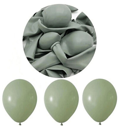 Küf Yeşili 12 İnç Pastel Balon – 10’lu Parti ve Organizasyon Süsleme Seti