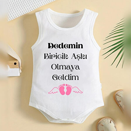 %100 Pamuklu Organik Baskılı Premium Çıtçıtlı Bebek Body Atlet Zıbın 00406