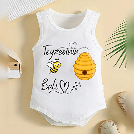 %100 Pamuklu Organik Baskılı Premium Çıtçıtlı Bebek Body Atlet Zıbın 00409