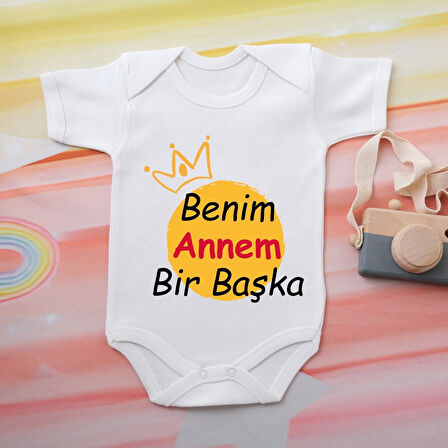 %100 Pamuklu Organik Baskılı Premium Çıtçıtlı Bebek Body Atlet Zıbın 00510