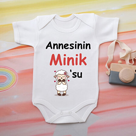 %100 Pamuklu Organik Baskılı Premium Çıtçıtlı Bebek Body Atlet Zıbın 00536