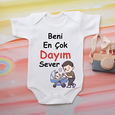 %100 Pamuklu Organik Baskılı Premium Çıtçıtlı Bebek Body Atlet Zıbın 00545