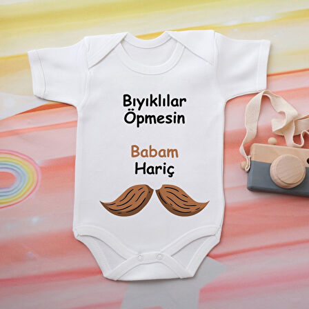 %100 Pamuklu Organik Baskılı Premium Çıtçıtlı Bebek Body Atlet Zıbın 00564
