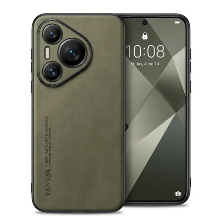 Huawei Pura 70 Uyumlu Kılıf Deri Görünümlü Şık Tasarım Hlt-Hide
