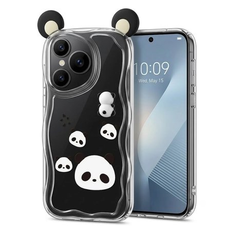 Huawei Pura 70 Uyumlu Kılıf Desenli Kulaklı Kapak Hlt-What