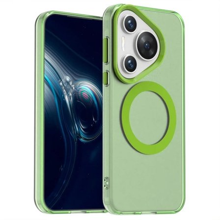 Huawei Pura 70 Pro Uyumlu Kılıf Renkli Kenarlı Magesafe Özellikli Hlt-Colour