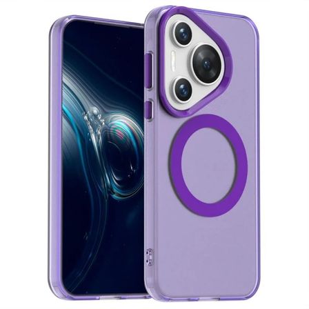Huawei Pura 70 Pro Uyumlu Kılıf Renkli Kenarlı Magesafe Özellikli Hlt-Colour