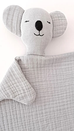 Sevimli Koala %100 Pamuklu 8 Katlı Müslin Uyku Arkadaşı/ Bebek Hediyelik / Oyuncak