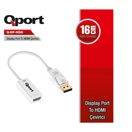 QPORT DISPLAY to HDMI ÇEVİRİCİ (Q-DP-HDB)