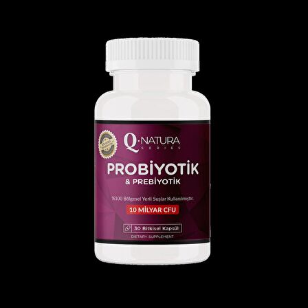 Q Natura Series Prebiyotik & Probiyotik 30 Bitkisel Kapsül