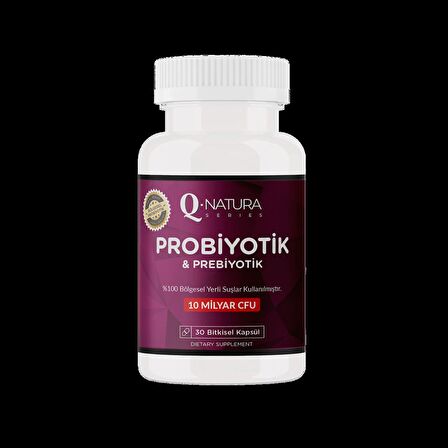 Q Natura Series Prebiyotik & Probiyotik 30 Bitkisel Kapsül
