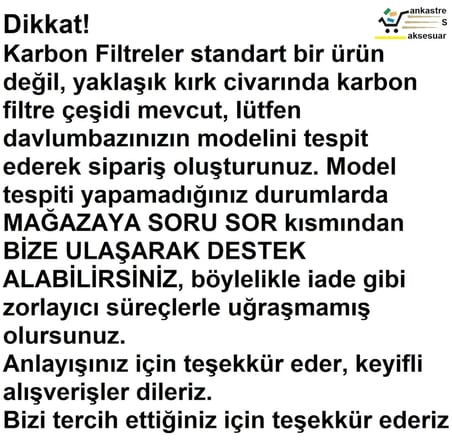 Arçelik ADE 906 2G Karbon Filtre Fibona Ankastre Davlumbaz 2li 1Çift Bacasız Aspiratör Filtresi