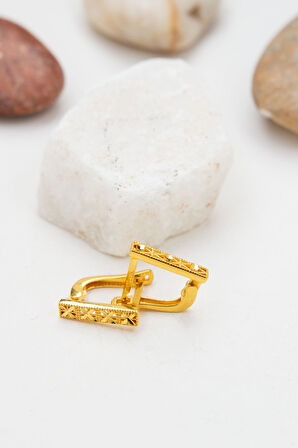 22 Ayar Kadın J Klips Altın Küpe Q128784