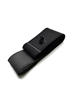 Audi Q1 Uyumlu Direksiyon Kılıfı Dikmeli Iki Renkli Yüzüklü Gri-Siyah