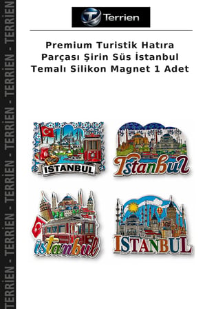 Premium Turistik Hatıra Parçası Şirin Süs İstanbul Temalı Silikon Magnet 1 Adet