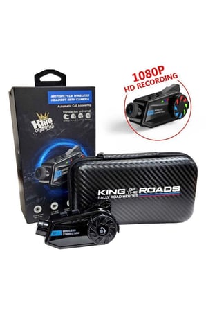 Bt68 Kameralı Intercom Motosiklet Bluetooth Kask Kulaklık Ses Kontrolü 1080p Video Kayıt Interkom