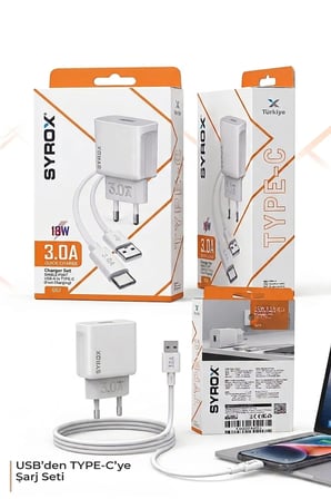 Q32 18W 3.0A Type-C Hızlı Şarj Adaptörü Ve USB Kablo Set