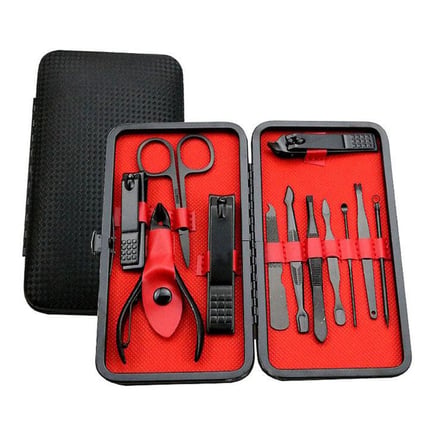 Premium Pratik Set Kişisel Ürünler Seyahat Malzemeleri Manikür Seti 12 Parça