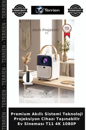 Premium Akıllı Sistemi Teknoloji Projeksiyon Cihazı Taşınabilir Ev Sineması T11 4K 1080P