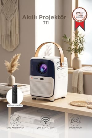 Premium Akıllı Sistemi Teknoloji Projeksiyon Cihazı Taşınabilir Ev Sineması T11 4K 1080P