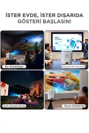 Premium Akıllı Sistemi Teknoloji Projeksiyon Cihazı Taşınabilir Ev Sineması T11 4K 1080P