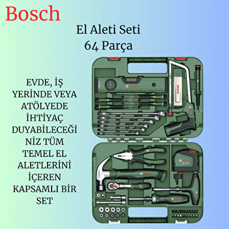 Bosch Çok amaçlı  El Aleti Seti 64 Parça