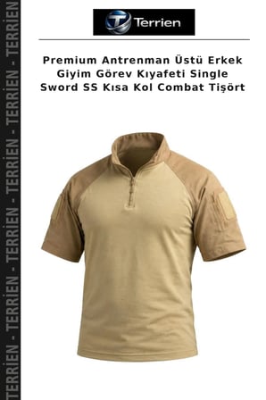 Premium Antrenman Üstü Erkek Giyim Görev Kıyafeti Single Sword SS Kısa Kol Combat Tişört