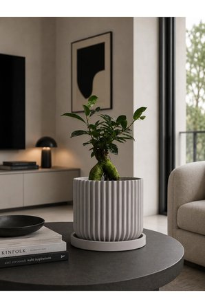 Dekoratif Beton Saksı V-110-TURUNCU