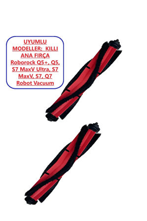 Roborock Q7 Max S7 Maxv Ultra, S7 Sonic Pro Robot Vacuum Kıllı Ana Fırça 2 Adet