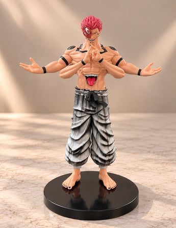 Oda Aksesuarı Hobi Eşyası Jujutsu Kaisen Ryomen Sukuna Dört Kollu Anime Figürü 20 Cm